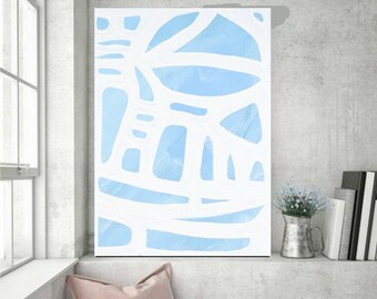 New Large 24x36, 36x48 Original Canvas Art Painting Abstract Minimalist Modern Contemporary Artwork by ArtbyDinaD Home Decor