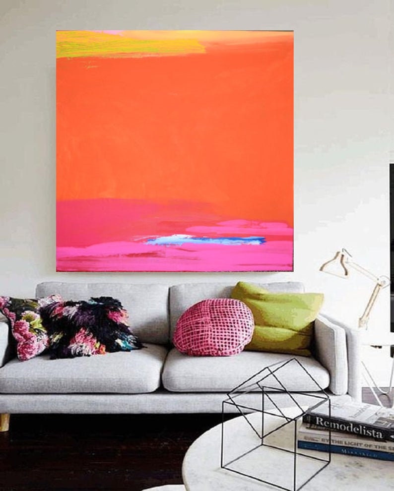 Brights Large Canvas Minimal Wall Art Modern Home Decor - Etsy