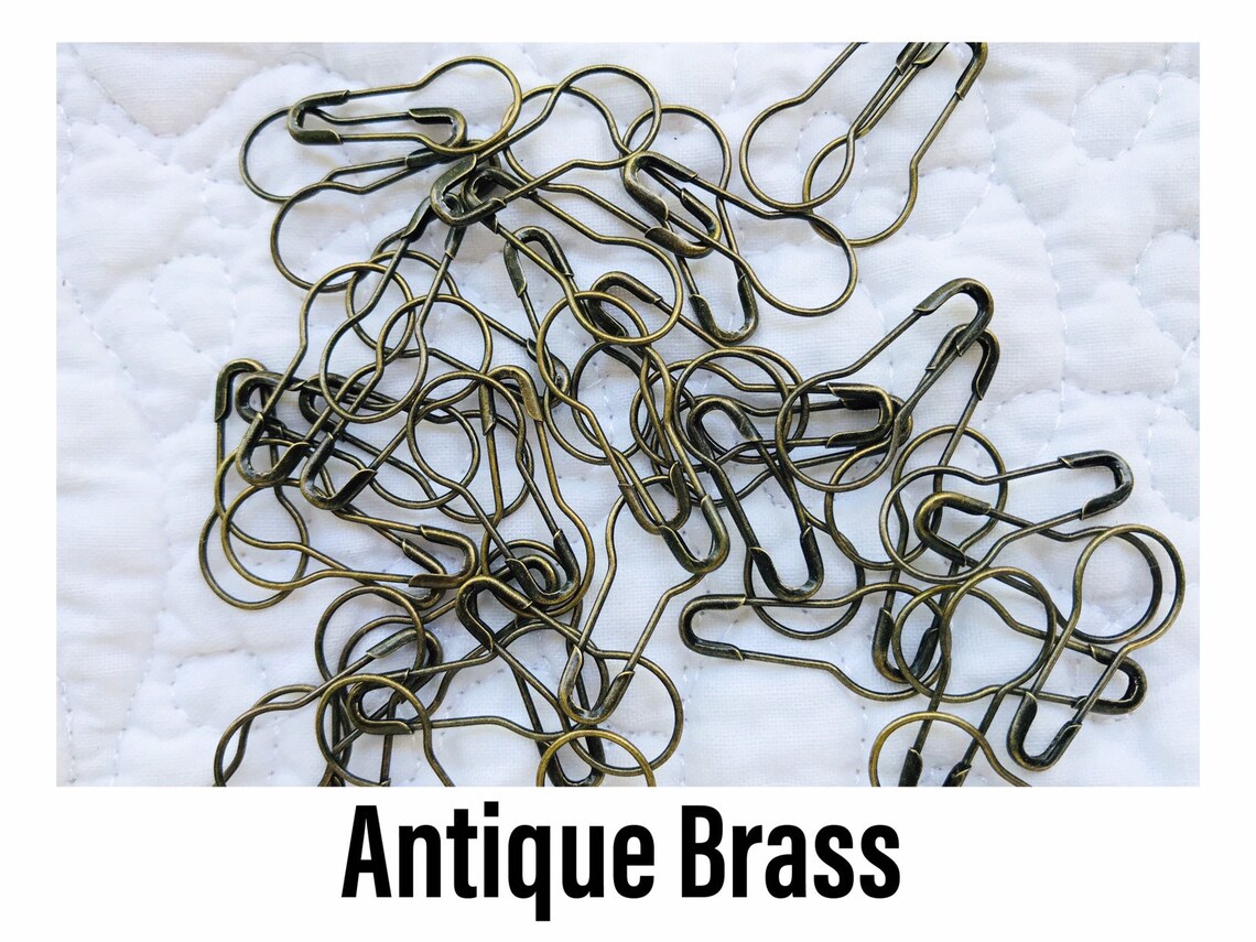 Bulb Pins Set of 50 Bulb Shaped Safety Pins Gourd Pins Etsy