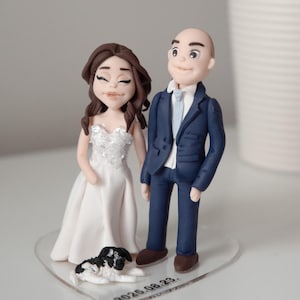 Bruidstaarttopper, gepersonaliseerde topper, cadeau bruid en bruidegom, jubileum