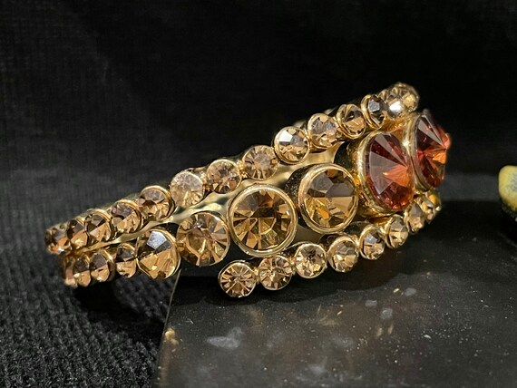 Dark Reddish Citrine Rivoli Rhinestones Expandabl… - image 5