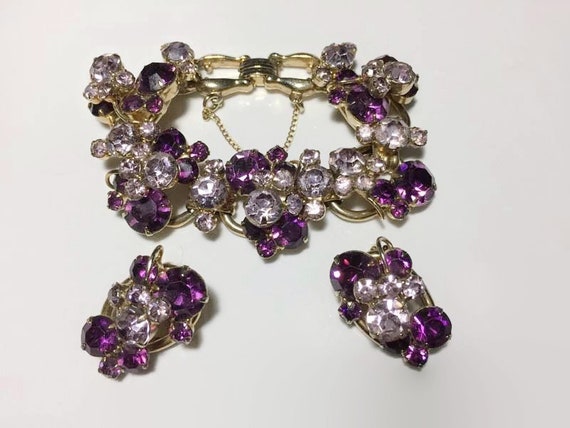 Gorgeous Juliana Purple Amethyst Demi, 5-Link Bra… - image 2