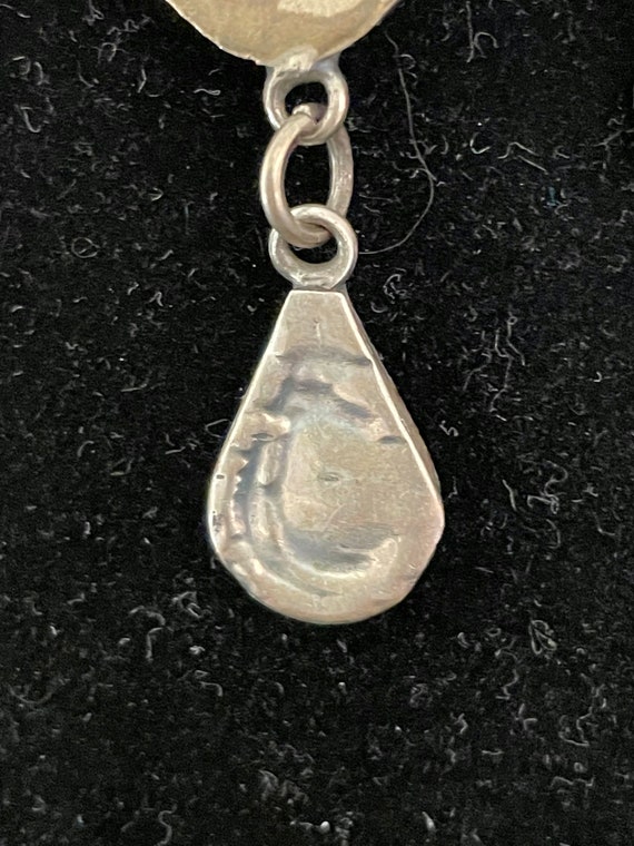 Very Nice Old 800 Silver Large Pendant with Dangl… - image 3