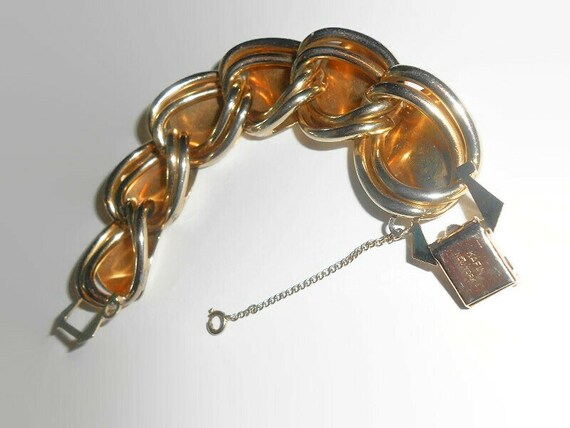 Kafin NY Large,Bold and Chunky Gold Tone Bracelet… - image 5
