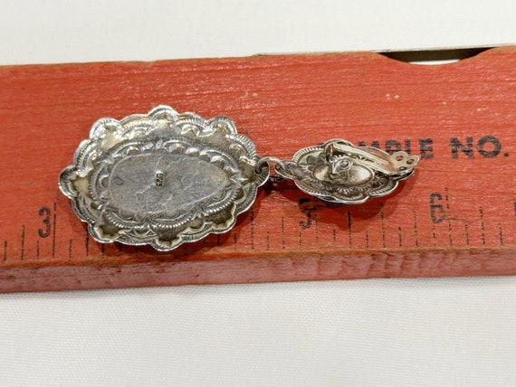Southwestern 925 Sterling Silver Sodalite Clip On… - image 4