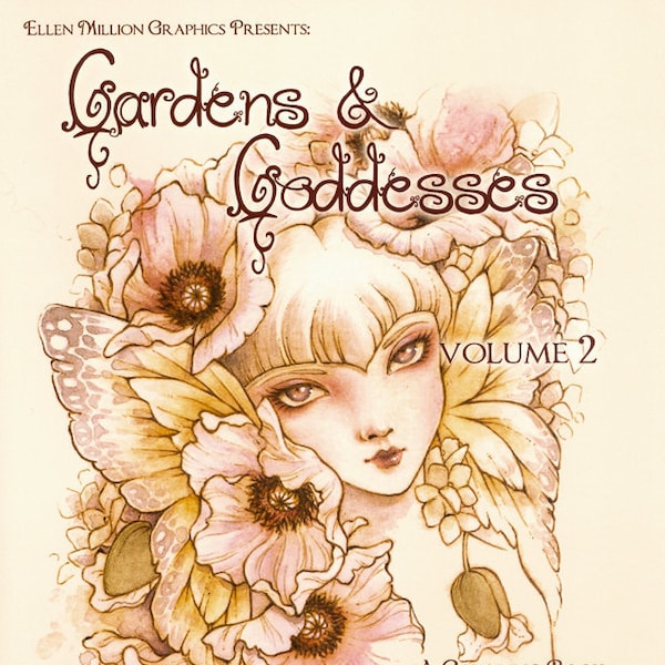 Fantasy Art Coloring Book with 20 Images - Gardens & Goddesses Volume 2 - Advanced Coloring Book for Grownups - Art by Mitzi Sato-Wiuff