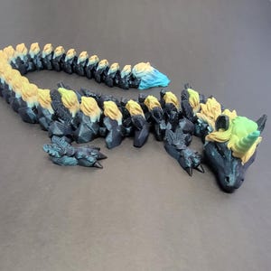 22&quot; Articulated Ailcon Dragon – Flexi Fidget Toy by Cinderwing – 3D Printed Dragon Figurine – Unique Gift for Kids & Collectors