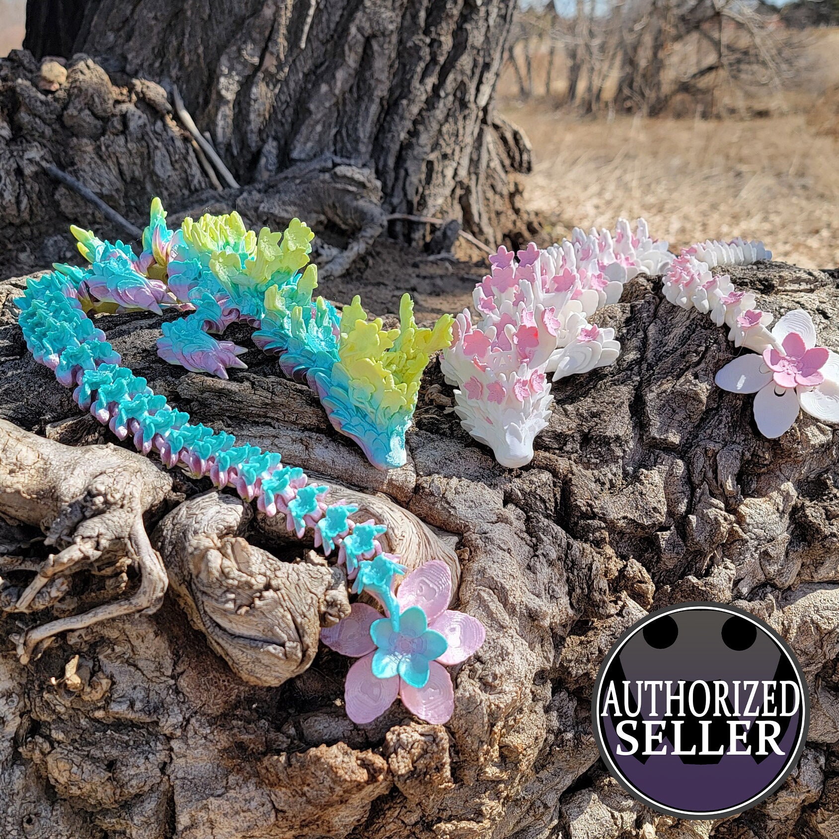 24" Cherry Blossom Dragon Articulating - Flexi by Cinderwing - Unique ...