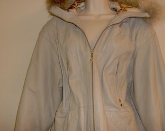 STUNNING Vintage LUXE Fur & Leather Parka