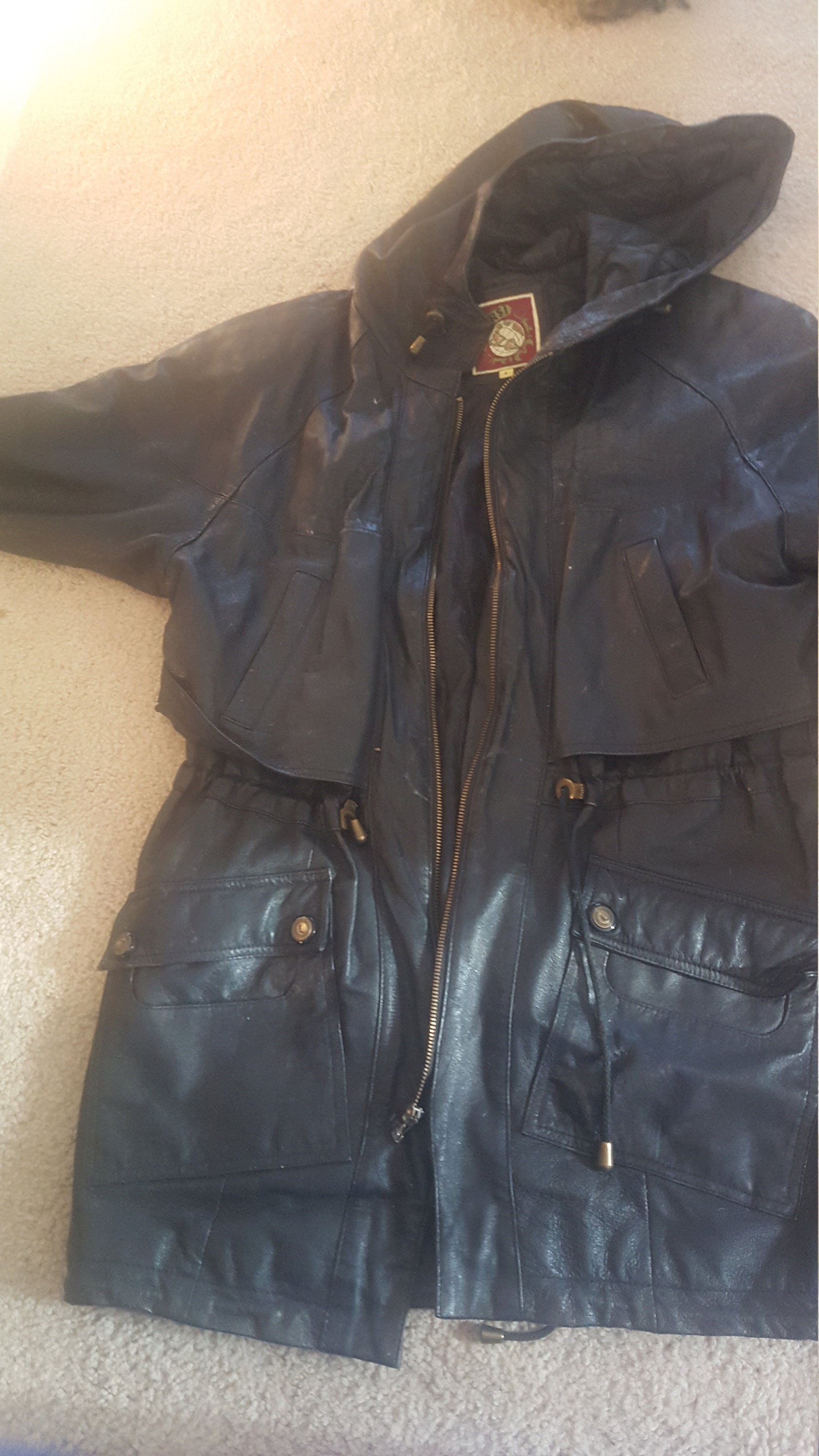 90's Leather Stadium Jacket - Etsy