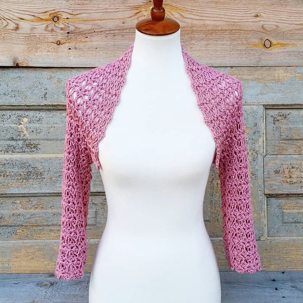 Crochet Pattern for the Highland Thistle Shrug. Crochet Wedding Dress Cover DIY. Bolero Crochet Pattern. Free crochet pattern with purchase.