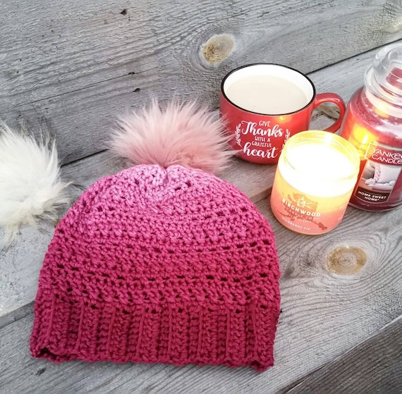 Arctic Ombre Beanie Crochet Pattern, Crochet Hat Pattern  display picture 3