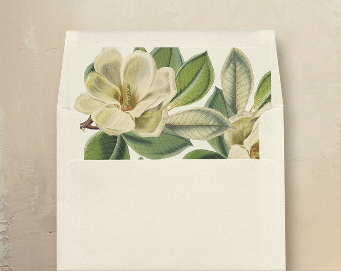 Magnolia Envelope Liners DIY Printable Tree Branch Southern Etsy