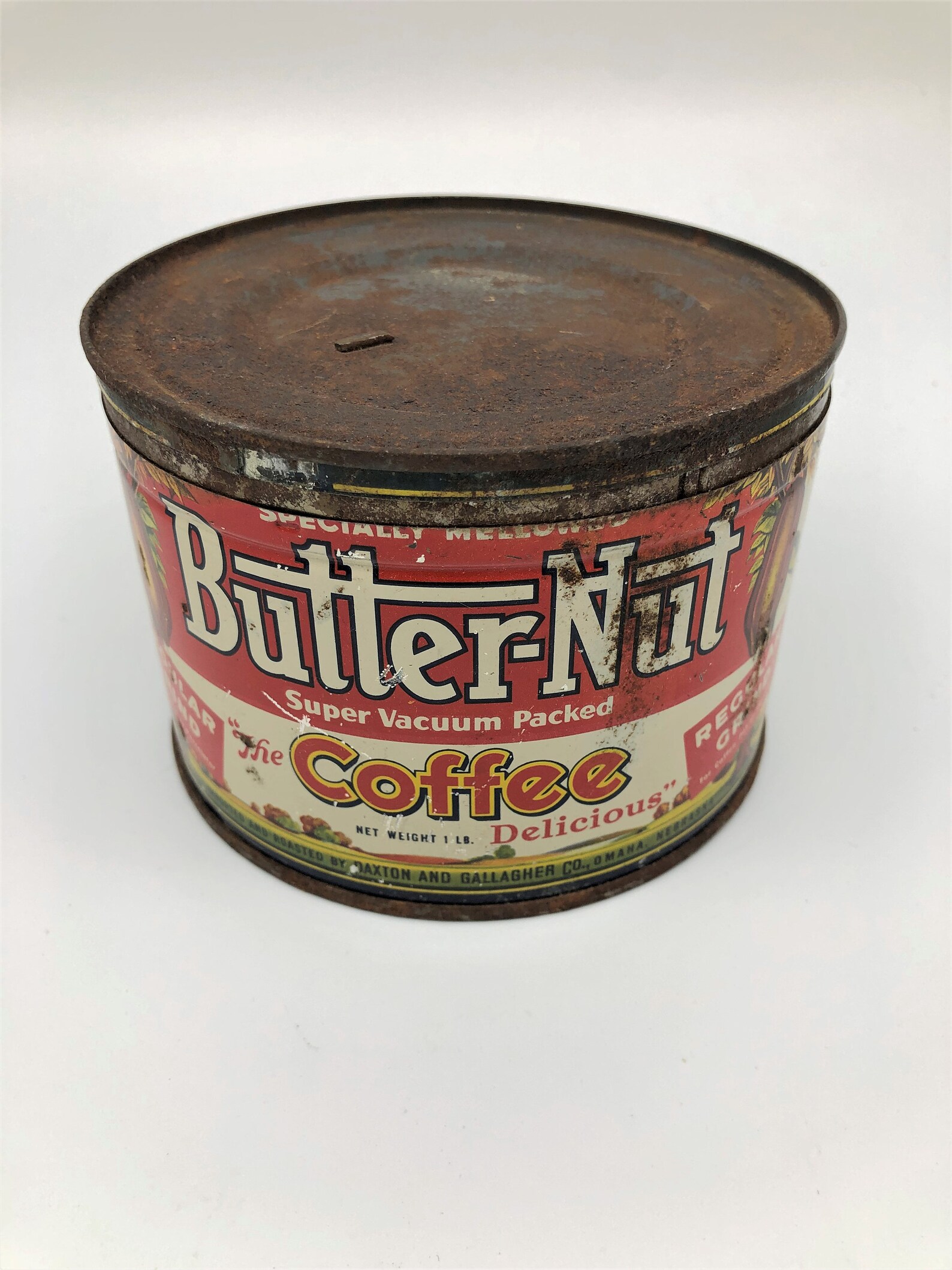 Antique Vintage Tin Butternut Coffee Can Perfect Vintage Etsy