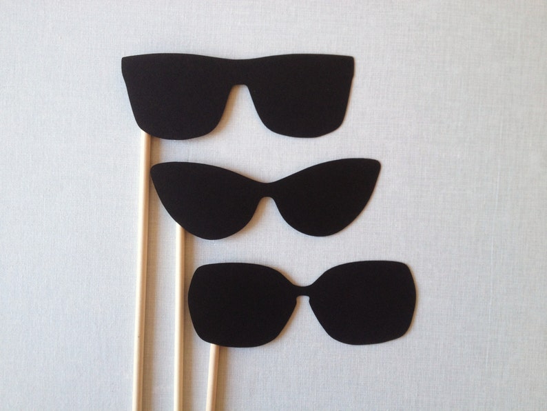 3 Pairs Sunglasses Photo Booth Prop Wedding Photo Booth Etsy
