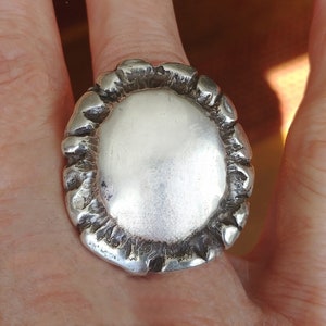 Handmade Sterling Silver Deer Antler Statement Ring