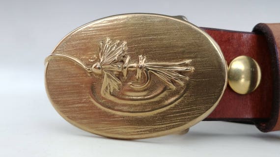 fly fishing belt buckle