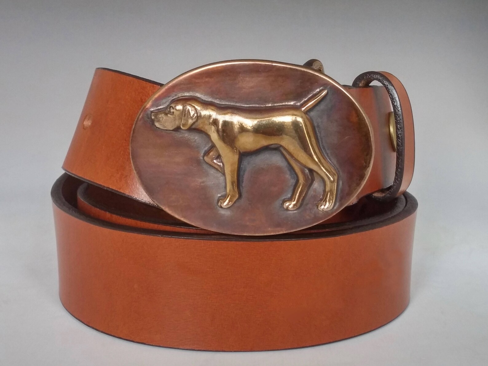 Men's Dog Belt Buckle Bronze Pointer Belt Art Belt Etsy