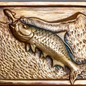 Handmade Bronze Tarpon Buckle: Fly Fishing Belt, USA Made