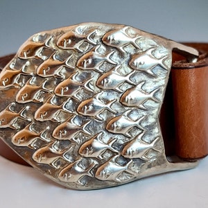Permit Fish Buckle, Permit Fish Art, Fish Belt, White Bronze Permit Fish Buckle, Permit School Design, Schoolies, Fish Art, Leather Belt