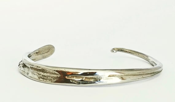 Couple's Bracelets for Men and Women, White Bronze Fish Bone Cuff, Inspired by Striped Bass Fish Bones, Handmade Fly Fishing Cuff