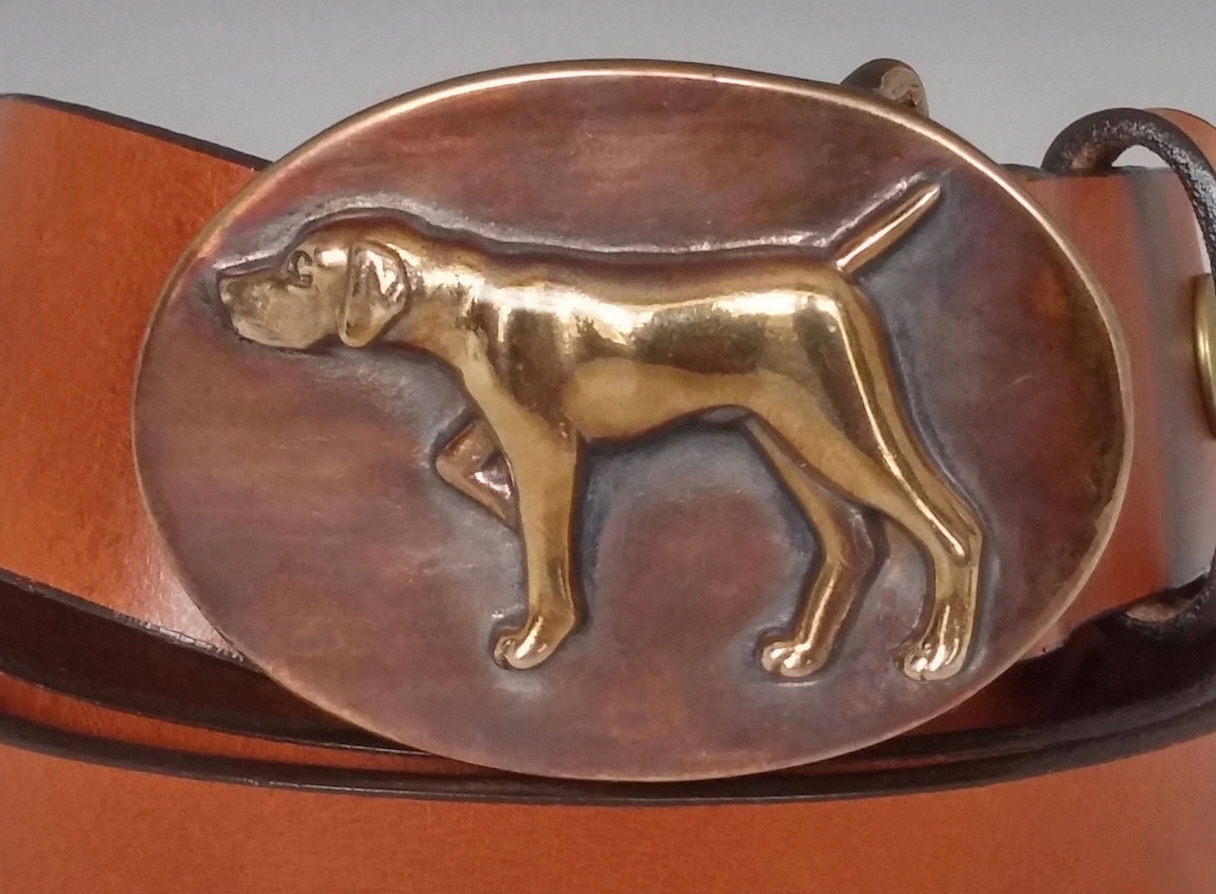 bronze dog leather