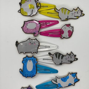 Cute colorful kitty clips
