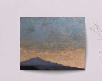 Original Italian Landscape Oil Painting, Sunset wall art, impressionist Tuscany painting, Tuscan countryside art