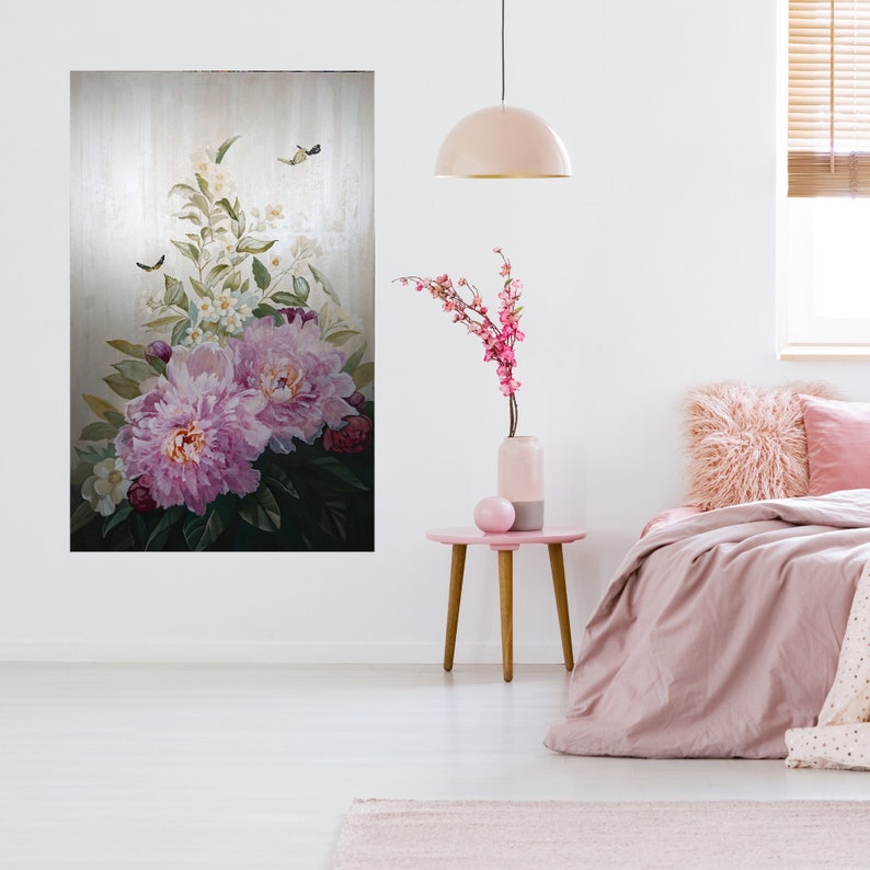 Custom Painted Decorative Floral Painting for your Home image 1