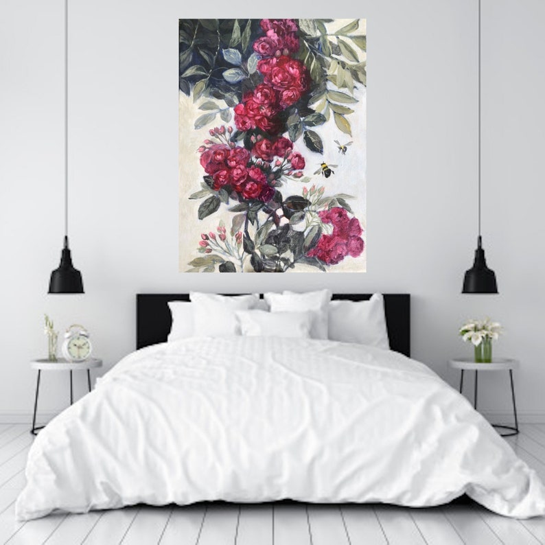 Custom Painted Decorative Floral Painting for your Home image 3