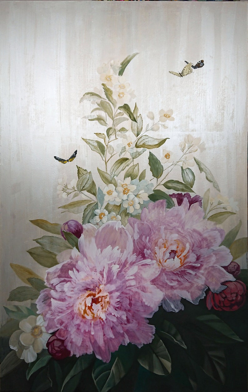 Custom Painted Decorative Floral Painting for your Home image 2