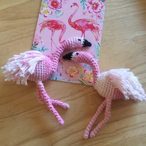 Amigurumi crochet flamingo pattern, PDF download, English