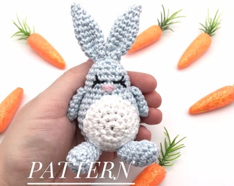 Amigurumi crochet pattern, bunny rabbit, pdf download