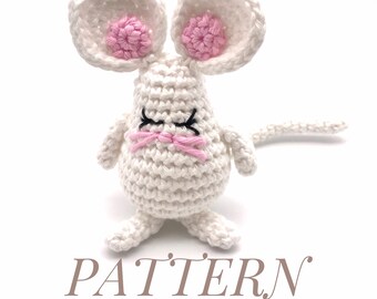 Amigurumi pattern, Amigurumi mouse, crochet pattern, easy to follow, pdf amigurumi doll