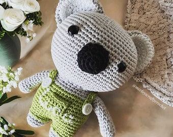 Oso koala de ganchillo personalizado