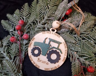 God made a farmer, farmer ornament, farmer gift