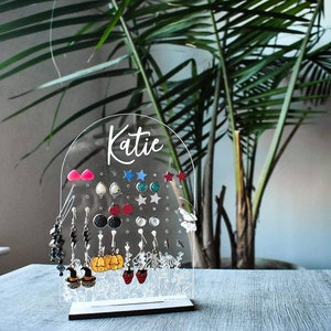 Earring stand, Earring holder, Acrylic earring holder, jewelry organizer, girl earring holder