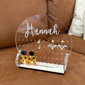 Earring stand, Earring holder, Acrylic earring holder, jewelery organizer