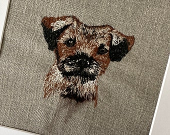 Terrier embroidery art