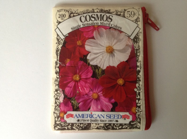 Door Prize Gift Idea Seed Packet Zippered Pouch Upcycled Etsy