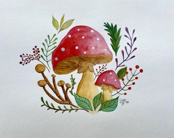 Red Mushroom Art Print