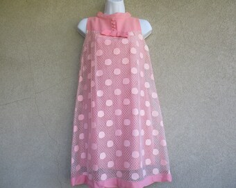 blush pink polka dot dress