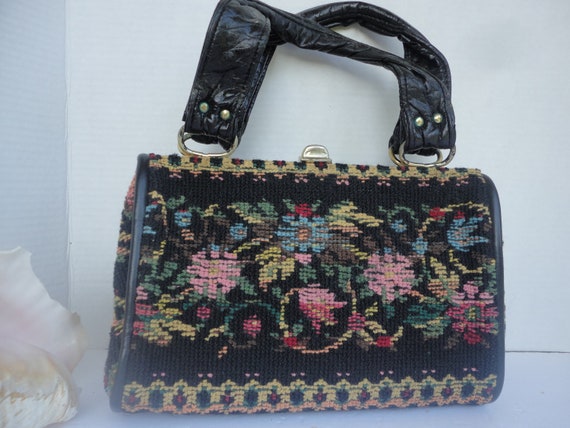 Floral Tapestry Purse - image 1