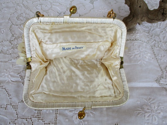 Cream Colored Italian Handbag - image 4