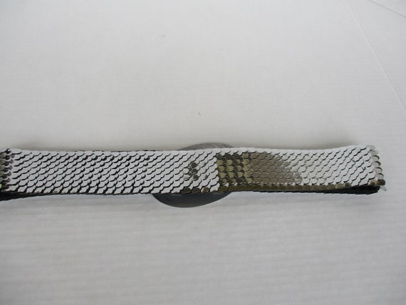 Silver Tone Fish Scale Belt - image 7