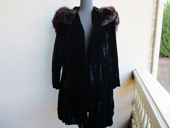 Opera Coat With Fur Trimmed Hood