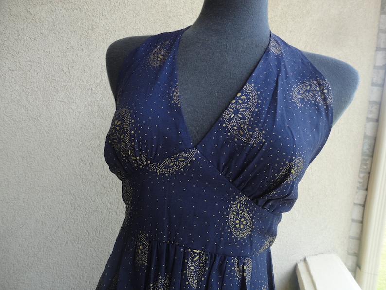 blue paisley maxi dress