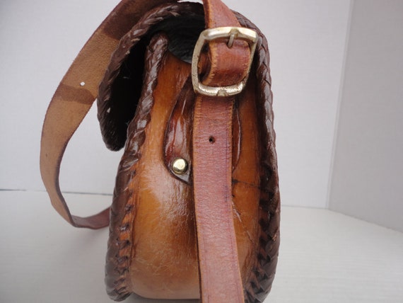 Tooled Leather Shoulder Bag - image 4