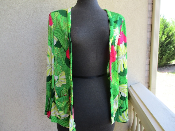 Tropical Print Dress & Jacket - image 6