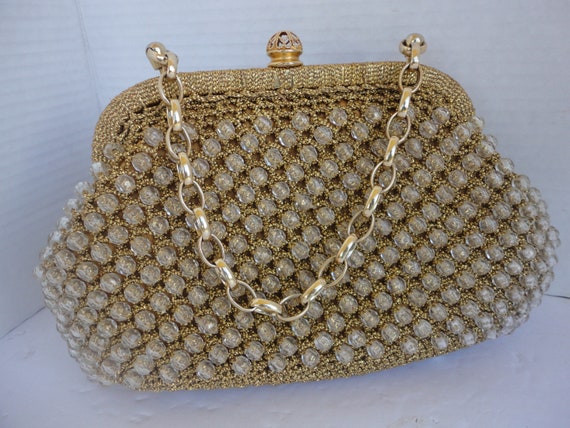 clear beaded purse